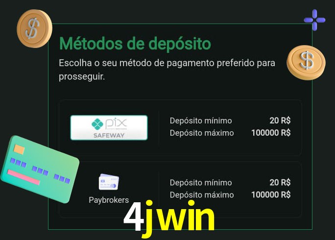 O cassino 4jwin oferece uma grande variedade de métodos de pagamento